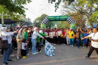 Gebyar Harlah PKB ke-28 Lampung Tengah, Ribuan Warga Antusias Ikuti Jalan Sehat