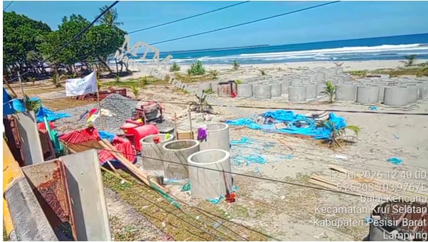 Dugaan Tak Penuhi Spesifikasi, MTM Minta Proyek Pengaman Pantai di Pesisir Barat Rp22 Miliar Dievaluasi
