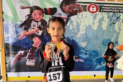 Tampil Gemilang, Atlet Lampung Chintya Almahira Sabet Dua Medali Sekaligus di Rookie Championship 11