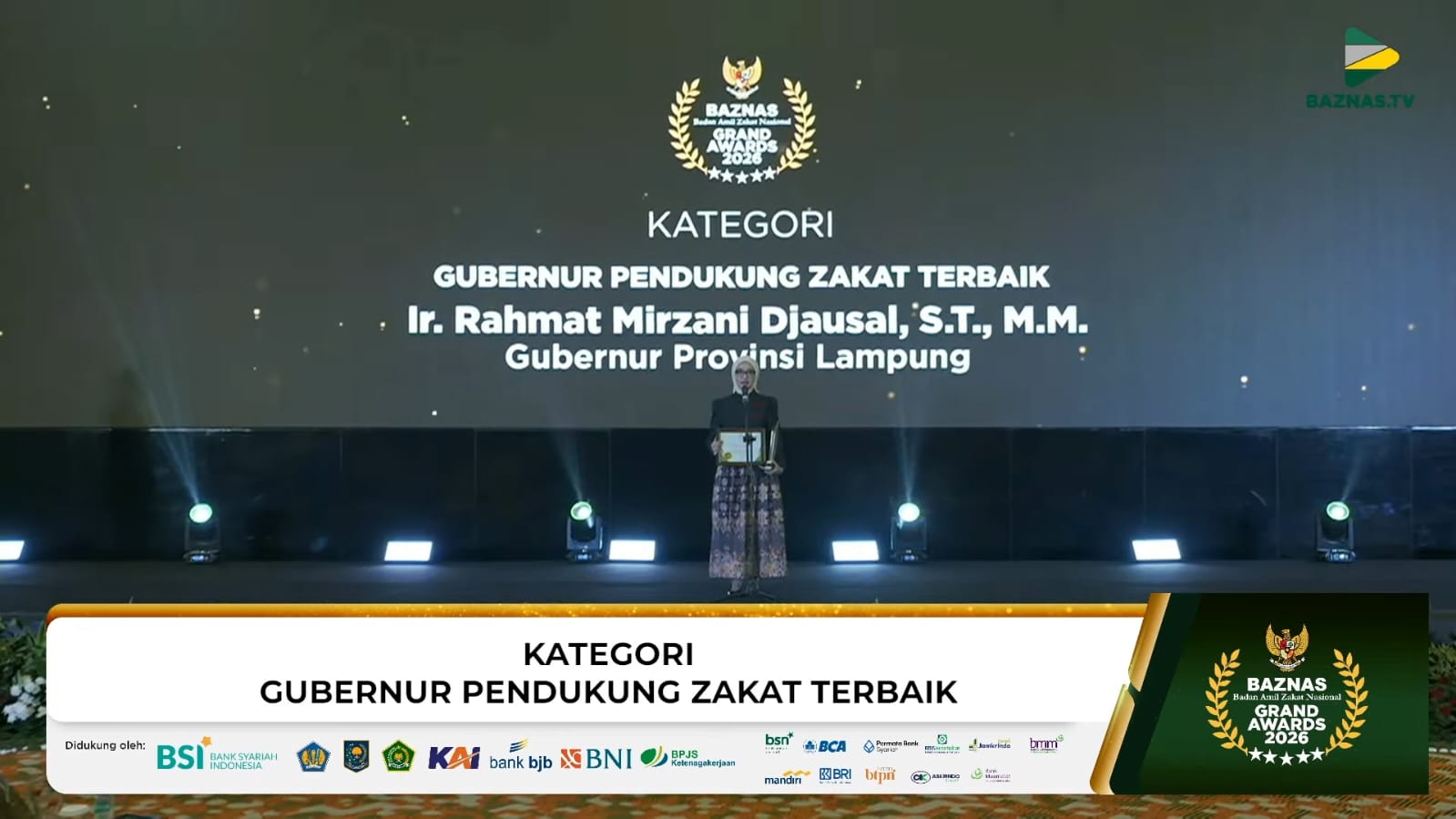 Lampung Raih Penghargaan dari BAZNAS RI, Mirza Dinilai Dukung Penguatan Ekosistem Zakat